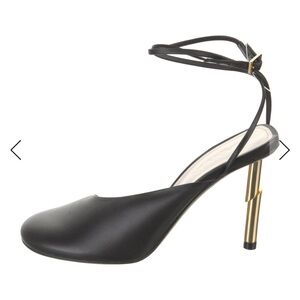 Lanvin Black and Gold Strappy Heels